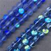 Синий кристаллический блестящий камень круглые бусины для изготовления ювелирных изделий