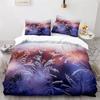 Snowflake Duvet Cover Winter Theme Geometric Pattern Microfiber Blue Floral Quilt Cover for Girl Children Christmas Decorations