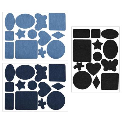 Самоклеящаяся черная/синяя заплата для пуховика, брюк, тканевая ремонтная моющаяся заплата