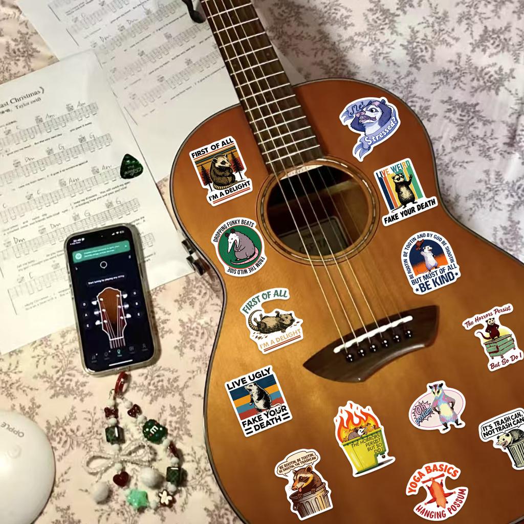 50 шт. Мультяшная забавная опоссум граффити наклейка DIY наклейка для стакана для воды, канцелярских принадлежностей, ноутбука, скрапбукинга, багажа