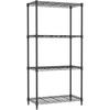 IZEUK Steel Rack, 4-Tier, Adjustable Mesh Storage Shelving, Rust-Resistant, Slim Pipe Shelving, 19.1mm Pole Diameter, Parts Compatible, 390kg Weight C