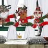 Пряжка для рождественской шторы, плюшевый Санта-Клаус, снеговик, лось, обнимашка, мягкая штора, подхват, застежка-фиксатор, пряжка для винной бутылки, занавеска, украшение для верхушки дерева