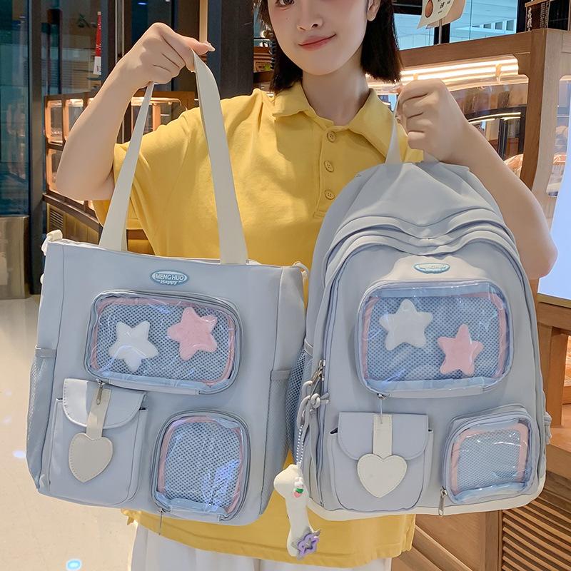Children's Schoolbag, Girls, Primary School Students, Junior High School Students, Large-capacity Two-piece Backpack