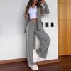 Two Piece Sets Women Pant Set Turn Down Collar Matching Sets Casual Coats Long Pants High Waist Y2k Streetwear Spring Jogger
