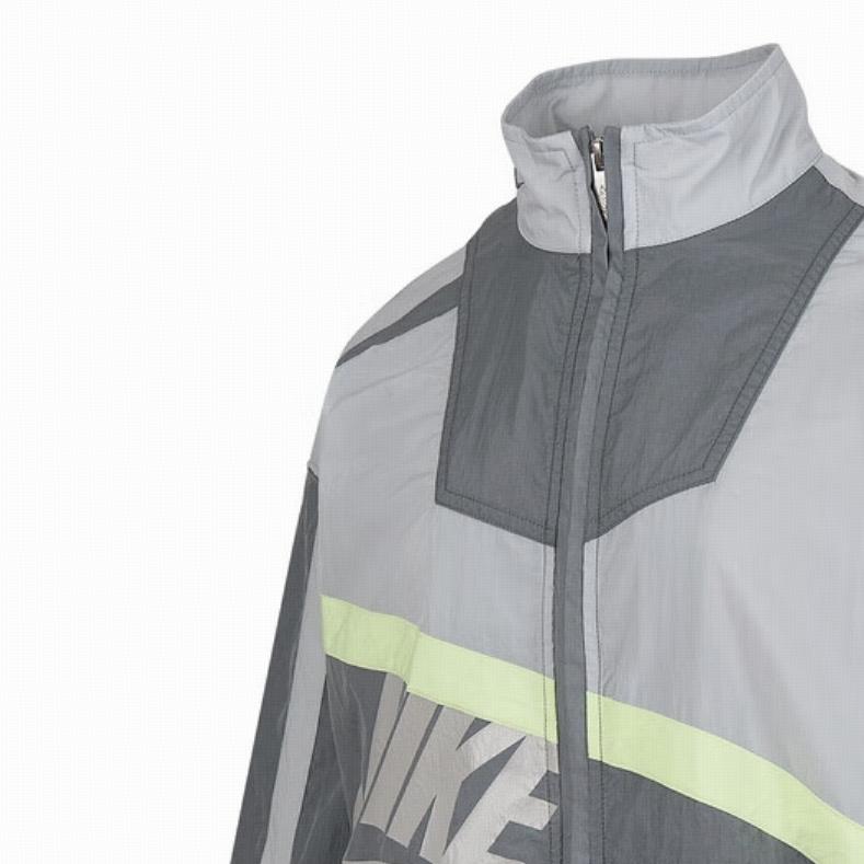 Nike Женская куртка As W Nsw Street Wvn Logo Letter со стойкой, длинными рукавами, серая HJ0177-084