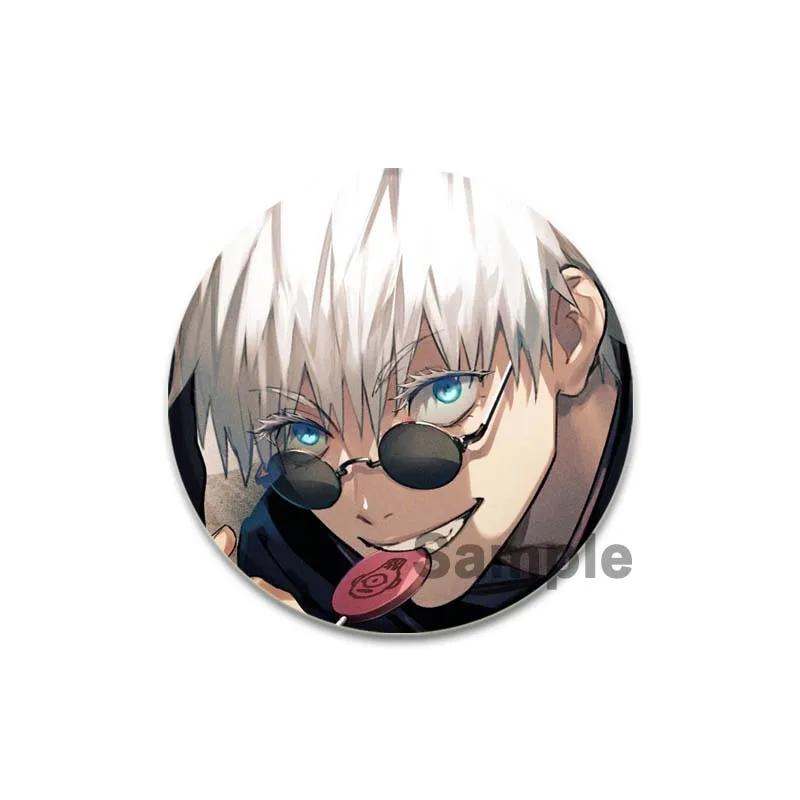 32/44/58mm Cute Anime Style Jujutsu Kaisen Brooch Satoru Gojou Cosplay Comic Button Pins Clothes Backpacks Cartoon Badge Jewelry Accessorie