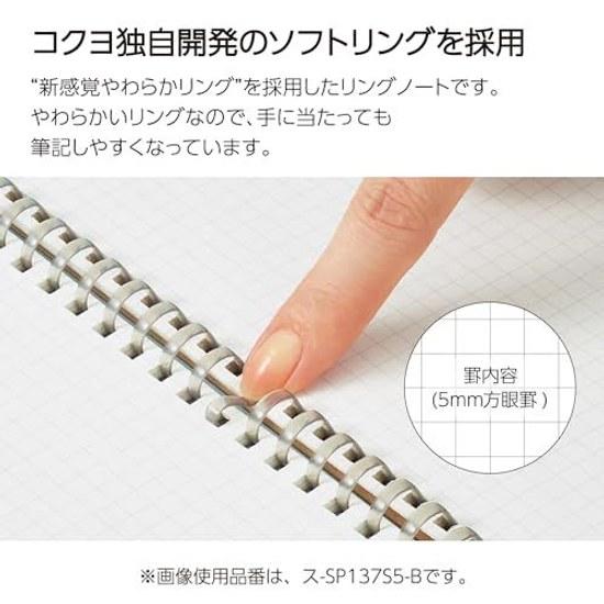 KOKUYO Notebook Soft Ring Penott A5 Irregular 5mm Grid Blue S-SP137S5-B