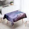Sunset Tablecloth Natural World Landscape  Stain Resistant Waterproof Rectangular  Kitchen Table Home Decor