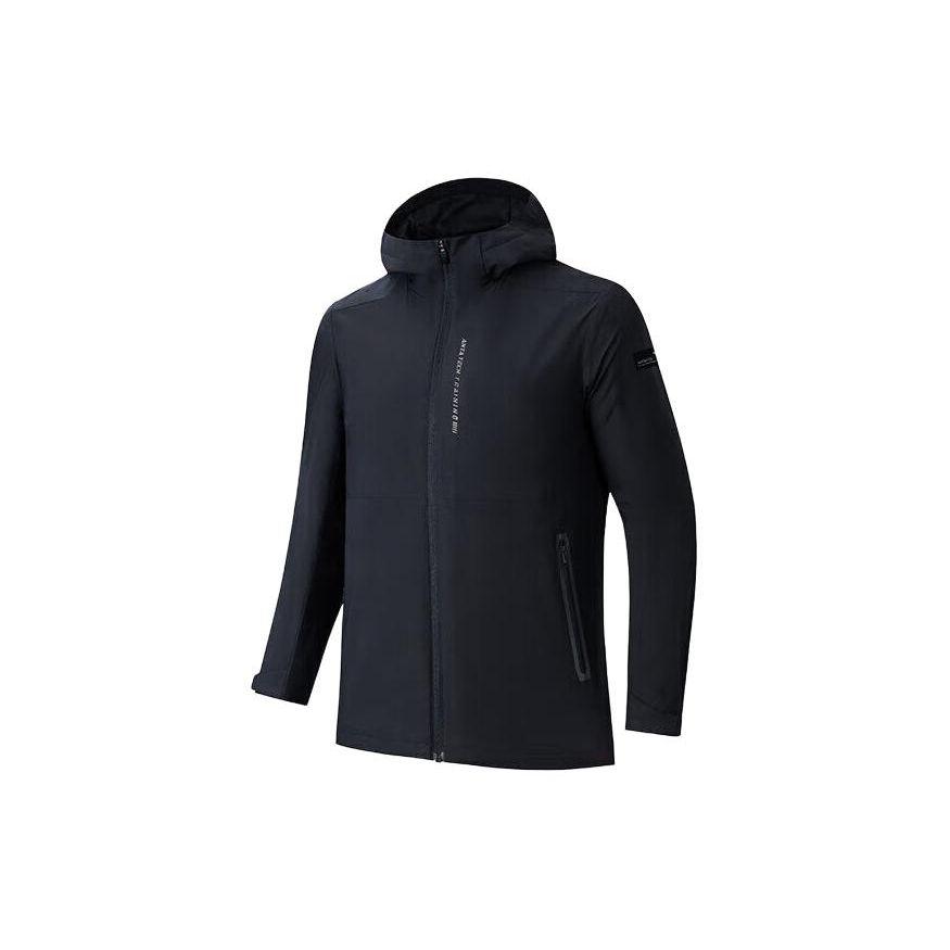 Anta Plain Hooded Woven Sports Outdoor Jacket Men Jacket Basic-Black 152417604S-4