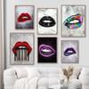 Nordic Abstract Sexy Lips Poster and Prints Neon Effect Graffiti Priceless Lips Canvas Painting Pictures For Home Shop Decor
