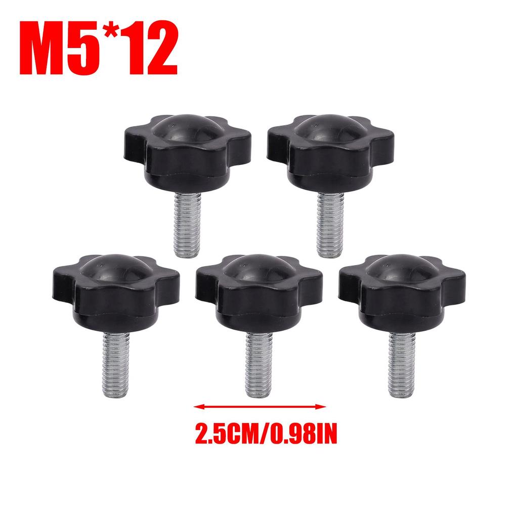 Plum Blossom Handle Screw Knob Handle Non Slip M5 Plastic Tool Freed Adjustable Steel Fastener Furnitured Mechanical Assembly