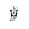 Реалистичная наклейка-тату «Бабочка и Роза», водостойкая и долговечная, для женского предплечья, имитация тату с продвинутым дизайном