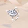 Новое кольцо с муассанитом цвета D для женщин, кольцо маркиза 5 карат, кольцо из стерлингового серебра 925 пробы, обручальное кольцо с бриллиантом, обручальное кольцо, подарок для подруги