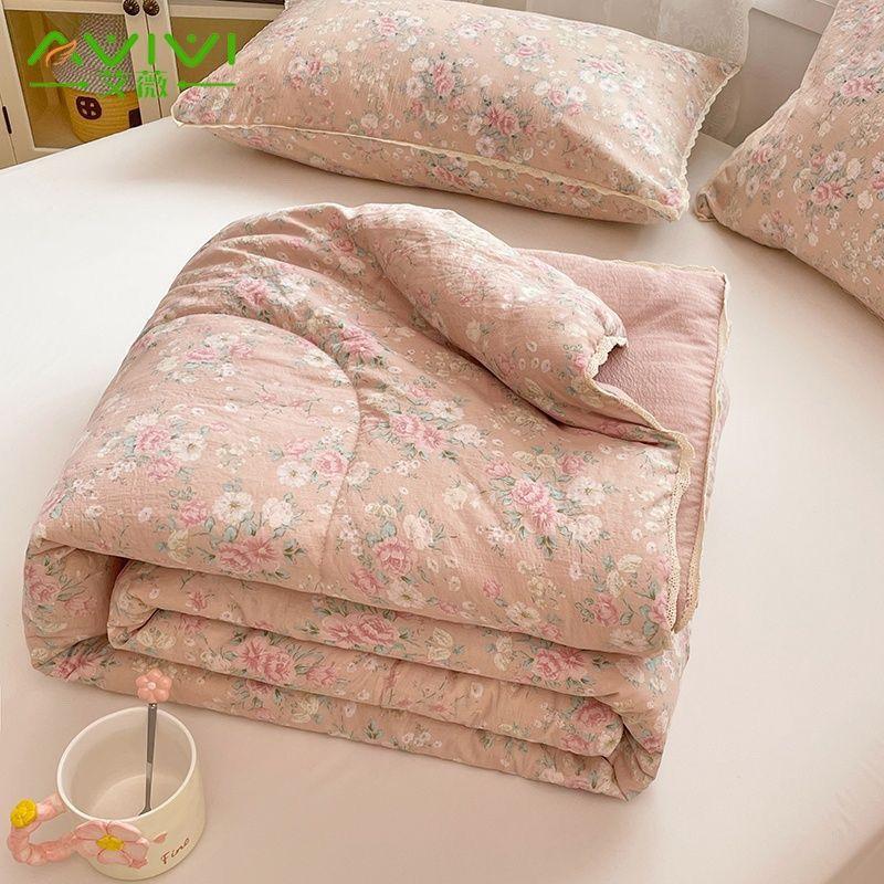 Французское кружево Летнее одеяло Мягкое Машинная стирка Охлаждающее Одеяло для общежития Кондиционер Тонкое постельное белье