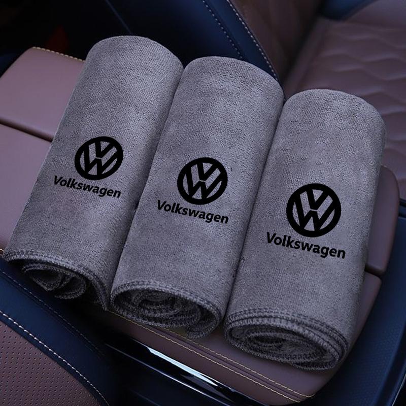 ABCD1 Car Microfiber Wash Towel Wipe Drying Cloth Cleaning Tool For Volkswagen VW GTI Polo Passat B6 Golf Tiguan T-ROC Jetta Arteon CC