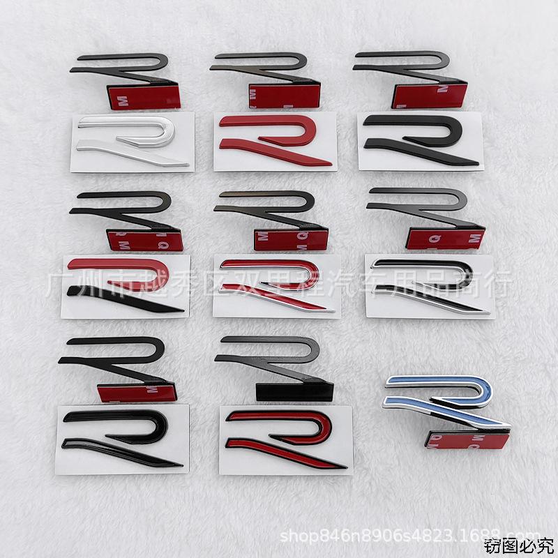 ARTNE1 Metal for Volkswagen VW Golf 8 R LINE Beetle Passat Tiguan Jetta Car Front Grille Emblem Stickers Rear Trunk Side Badge Decals