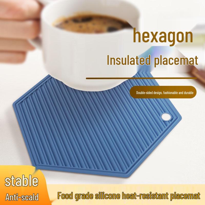 Силиконовые подставки-соты: Термостойкие, Нескользящие, Легко моющиеся, Четырехугольные Кухонные Настольные Коврики.