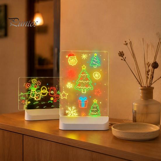 Креативная доска для рисования для детей LED Board Kids, Перезаряжаемая DIY планшет со световыми эффектами, 7 цветов, Светящаяся поверхность для письма, Ручки, Неон