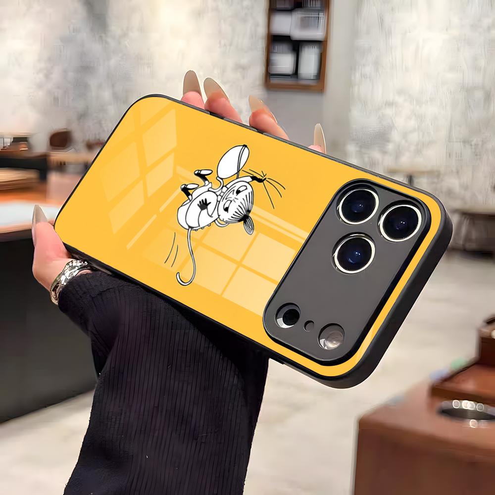 Аниме L-LittleS M-Мой Чехол Для Телефона Для IPhone 17 Air 16 E Pro Max 15 14 13 Mini 12 Pro 11 Max Plus Черный Стеклянный Чехол