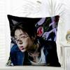 Korea Kpop ZZICO Cushion Cover Daily Washable Linen Pillowcase Soft  for Sofa Bed Home Room Decor