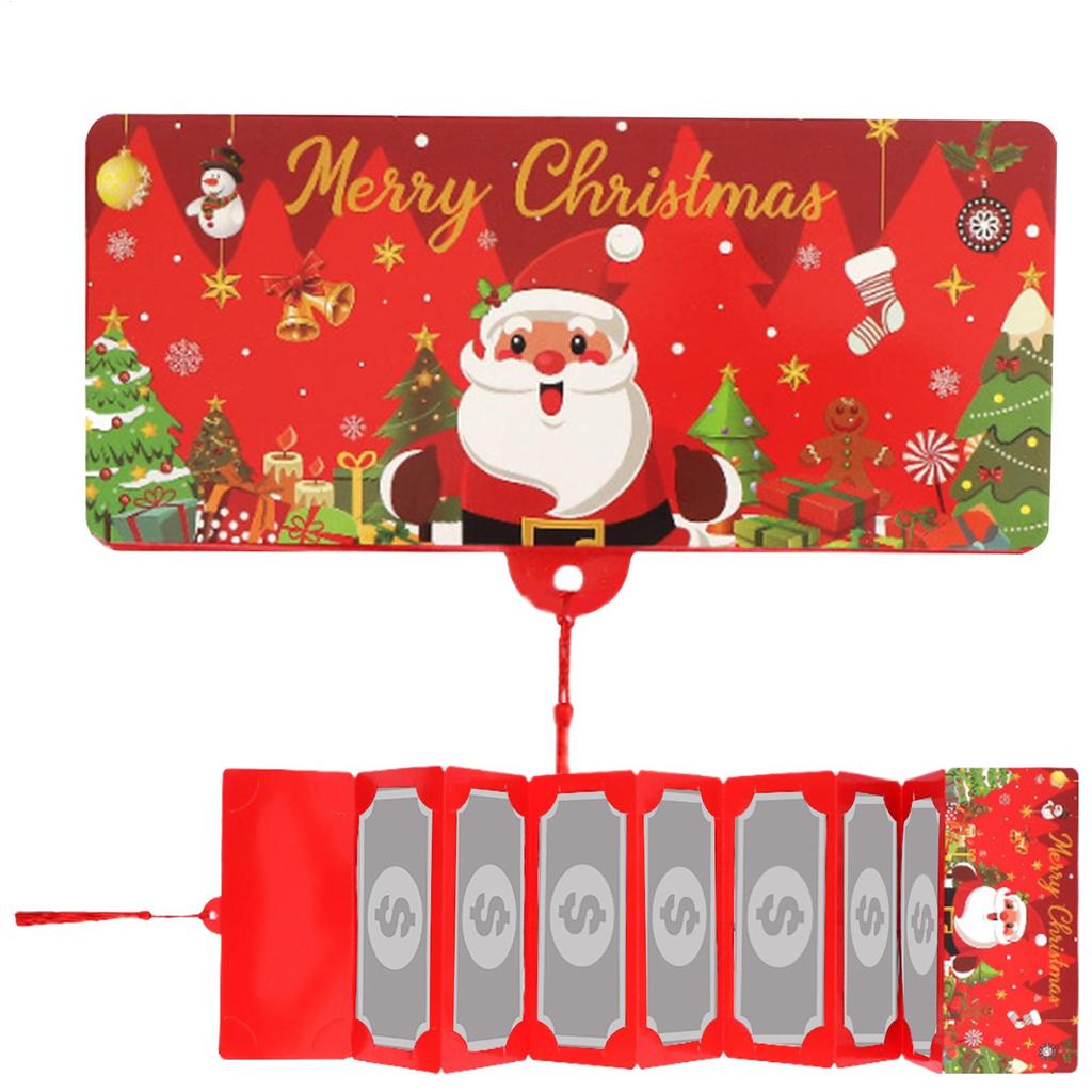 Рождественский держатель для денег в виде долларовой купюры Санты Сюрприз подарок на Рождество Веселый сувенир для детей и взрослых 2025 Рождество Навидад