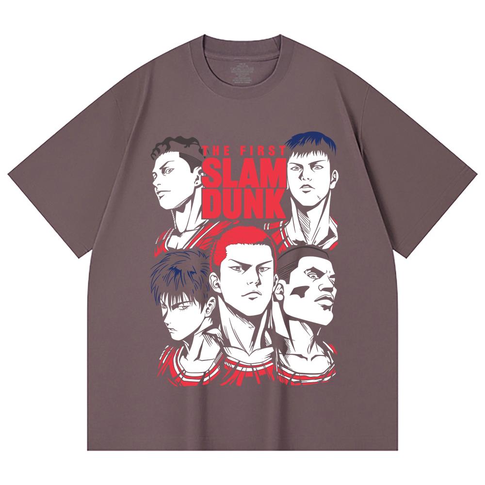 230 Gsm 100% Cotton Slam Dunk V6 Print Unisex Heavy Cotton T Shirt