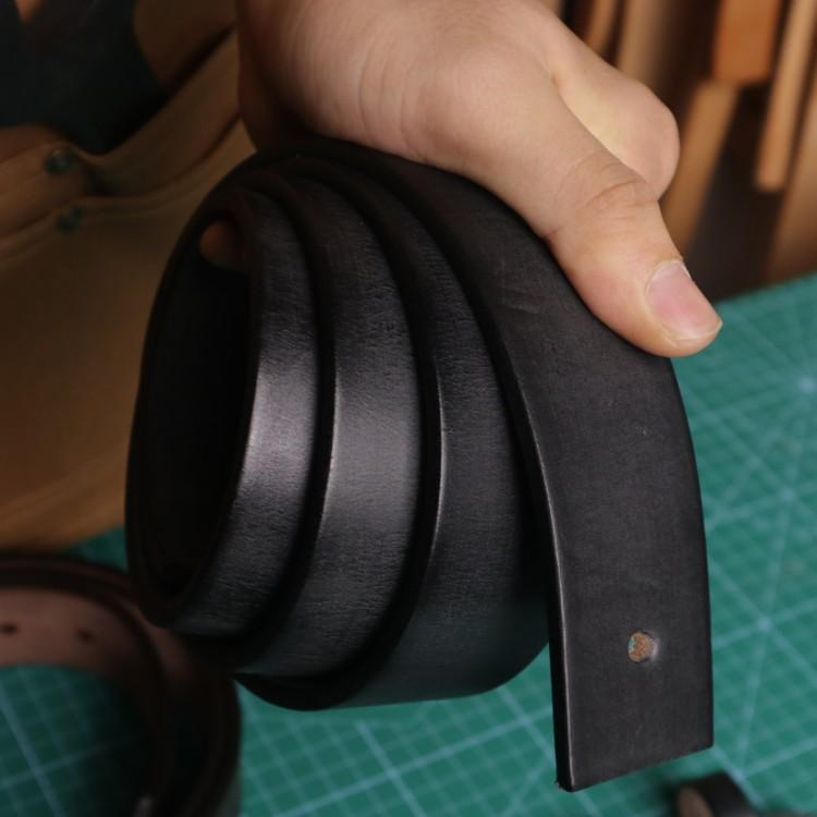 [Толщина 4,5 мм] Полированная полоса ремня из коровьей кожи первого слоя без пряжки, ручной работы, ремень растительного дубления, мужской ремень, сделай сам