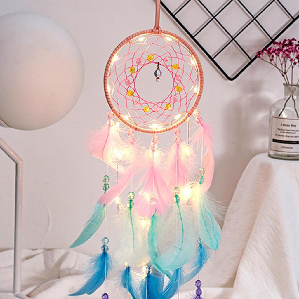 Dream Catcher Wind Chimes Wall Decor Home Hanging Craft Ornament Colorful Handmade Wall Decortion for Home Bedroom Living Room