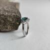Silver Ring with London Blue Topaz 1.091ct, Cubic Zirconias, Item Weight 3.05 Gr (2178026)