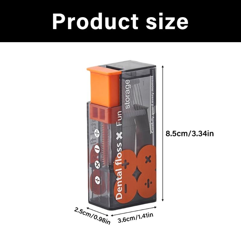 Automatic Floss Pick Dispenser Case Plastic Toothpick Organiser Leakproof Design Dental Hygiene Essential