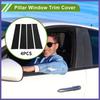 4Pcs Door Pillar Window Trim for Chevy Silverado 14-19 Black