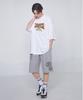 GRAVER [Unisex] Sunflower Drawing Bermuda Training Shorts_Gray