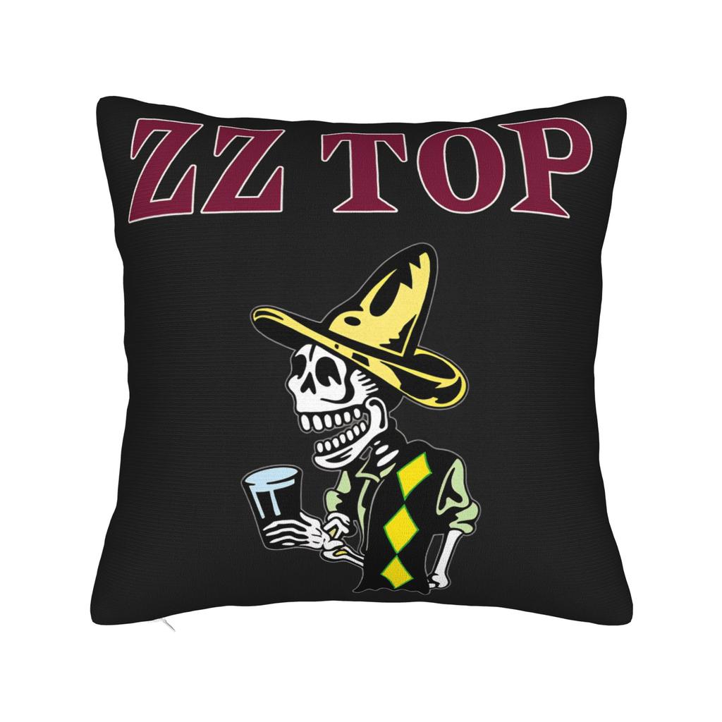 Band Zz Top Pillow Cover Square Cushion Cover Novelty Pillow Case For Couch Sofa Bedroom