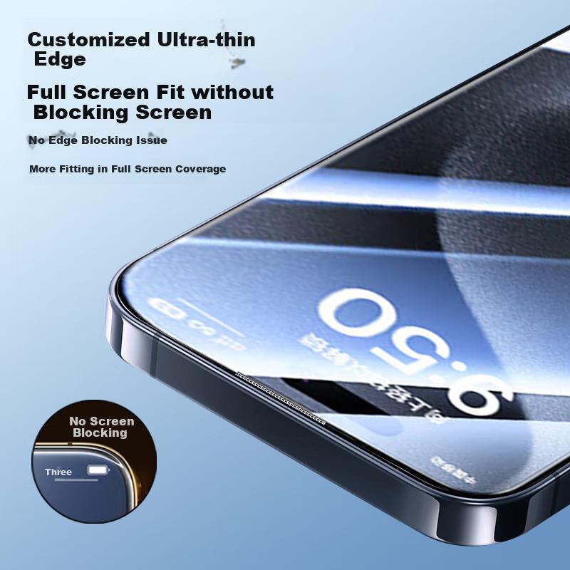 2 Dust-Free Chambers Tempered Glass Screen Protector for Apple IPhone 15 Pro Max, Full Coverage HD Anti-Explosion Shockproof Protective Film