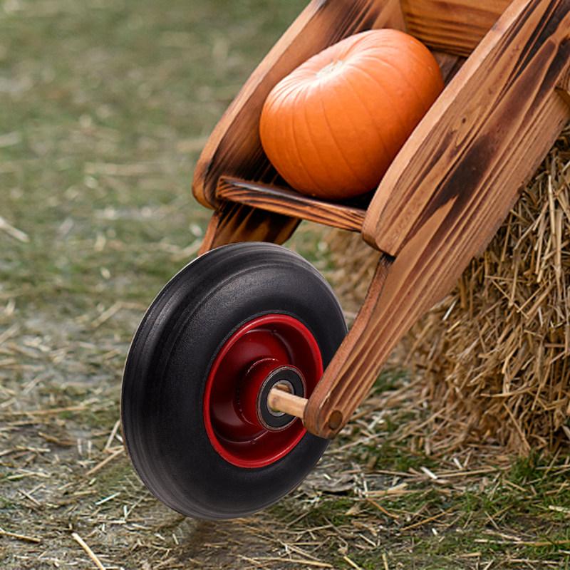 Garden Cart Solid Rubber Replacement Wheel Tire Durable Silent Rubber Wheelbarrow Wheel Tire for Hand