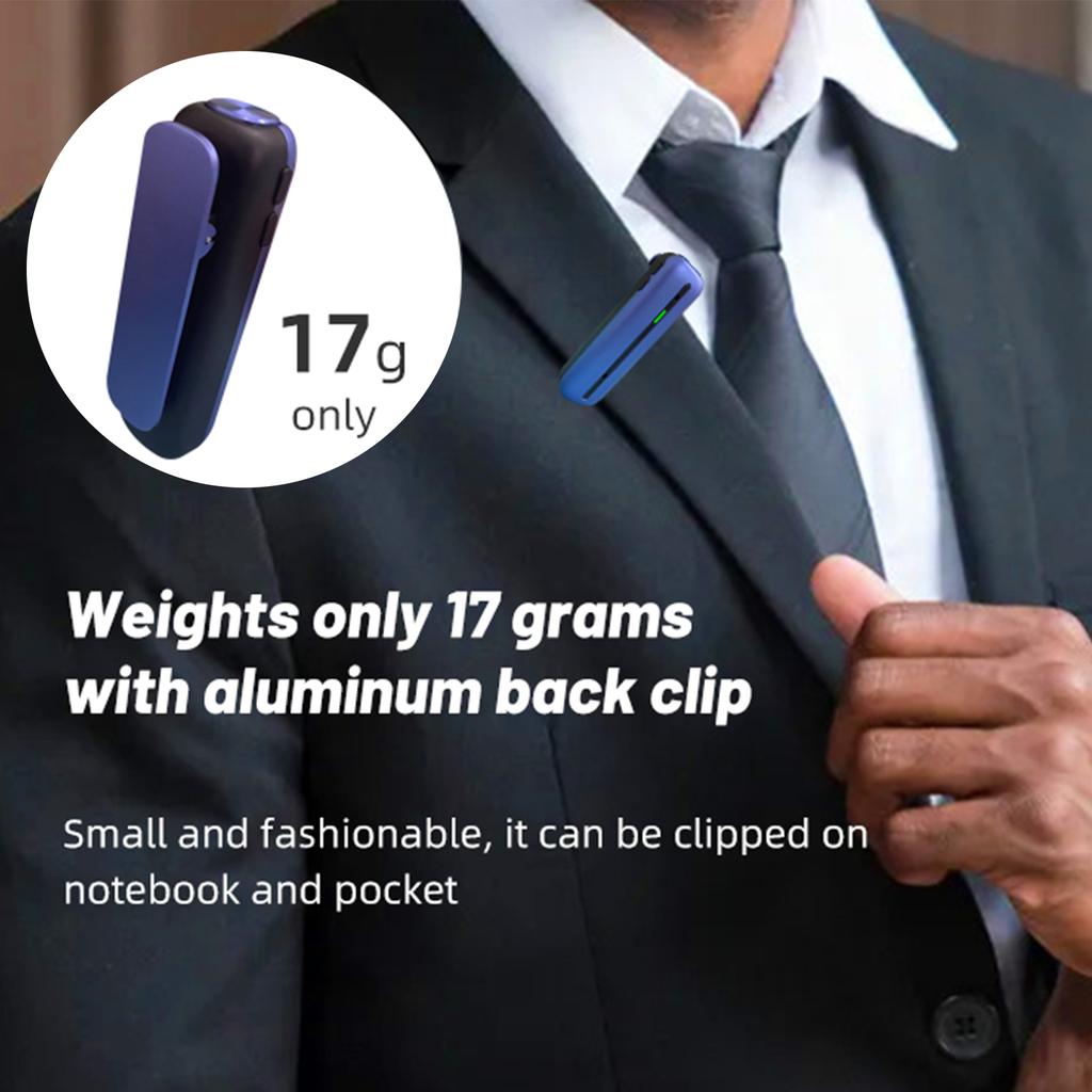 Мини-диктофон, цифровой аудиорекордер, 16 ГБ, с AI-транскрипцией и переводом в приложении в 38