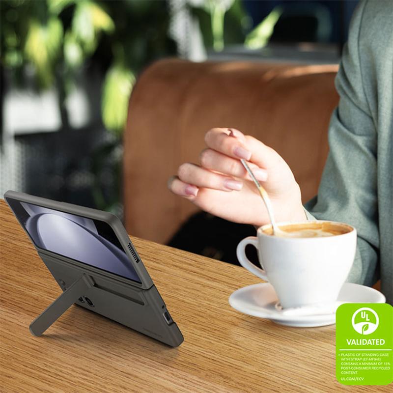 Samsung Оригинальный чехол с ремешком для Samsung Galaxy Z Fold5 Z Fold 5, задняя крышка с подставкой