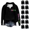 Женская модная универсальная толстовка с длинными рукавами и принтом ведьмы на молнии