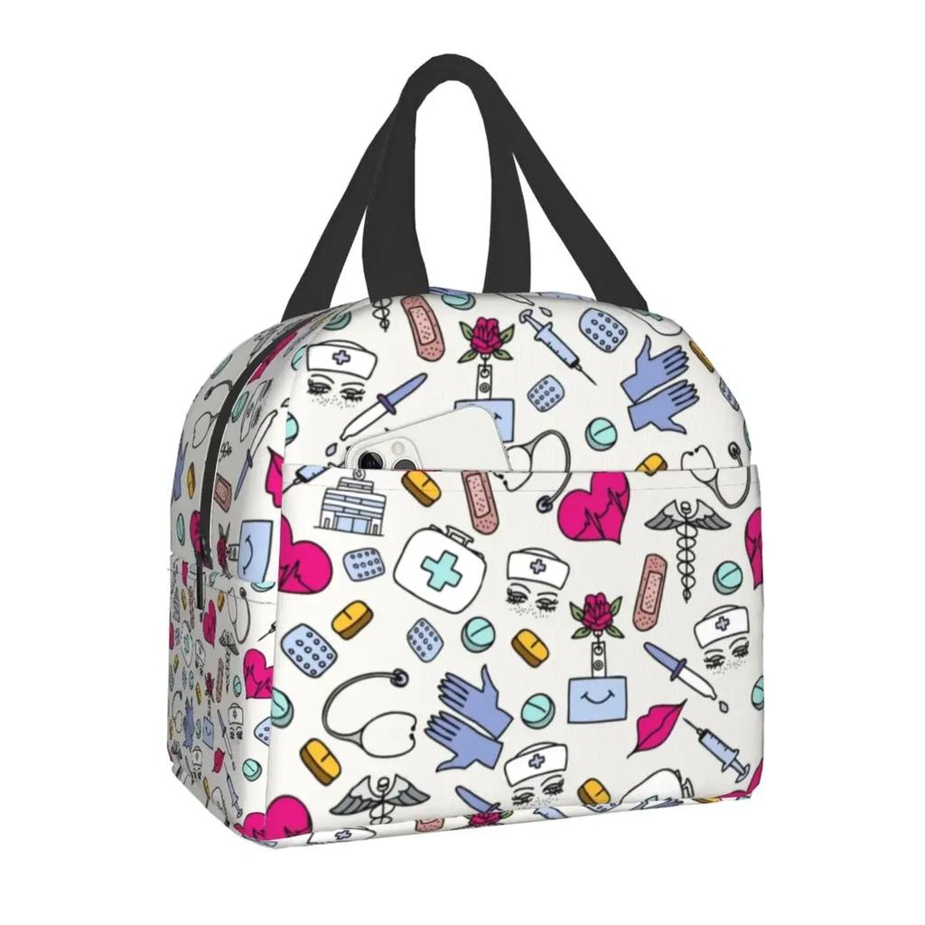Горячая Распродажа Сумка для обеда медсестры для женщин Портативный термохолодильник Изолированная коробка для бенто Школьные сумки для пикника