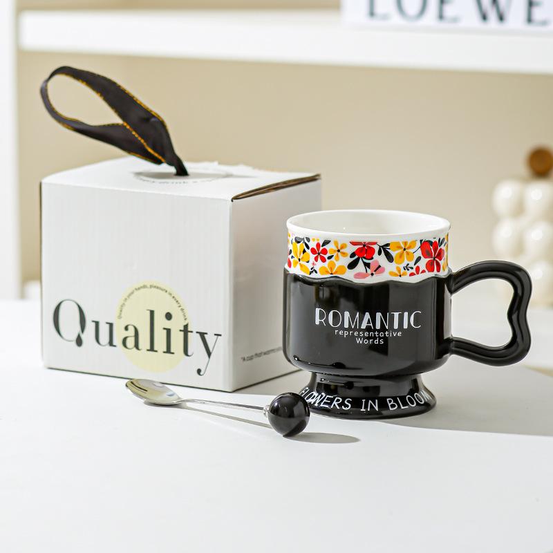 Ретро Кубок Кружка Легкая Роскошь Пара Европейская Керамическая Чашка для Молока Подарок Женский Дом Высокая Ценность Чашка для Воды