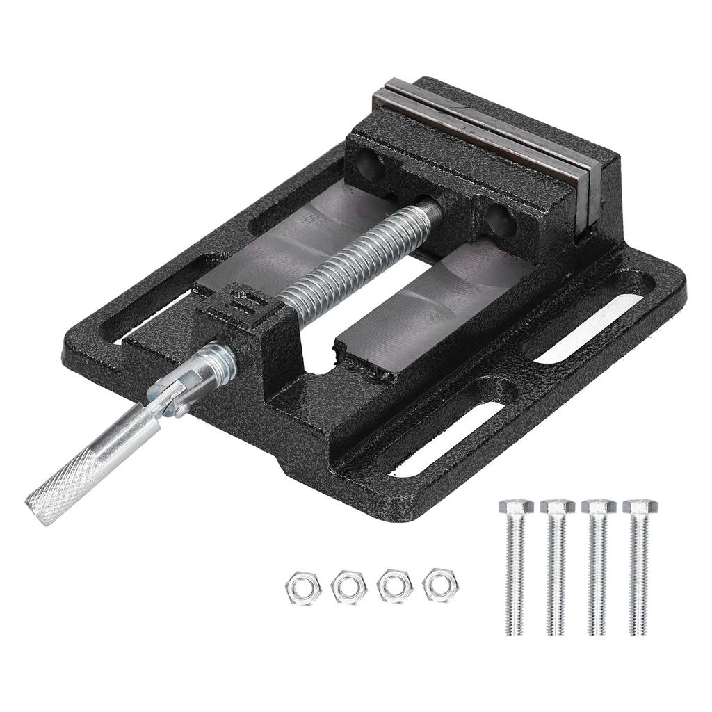Flat Drill Press Vise American Style Accurate Mini Bench Vise for Home Mechanical Maintenance