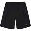 Li Ning Sports Lifestyle Series однотонные универсальные дышащие прямые повседневные шорты со средней талией мужские шорты черного цвета AKSU867-1
