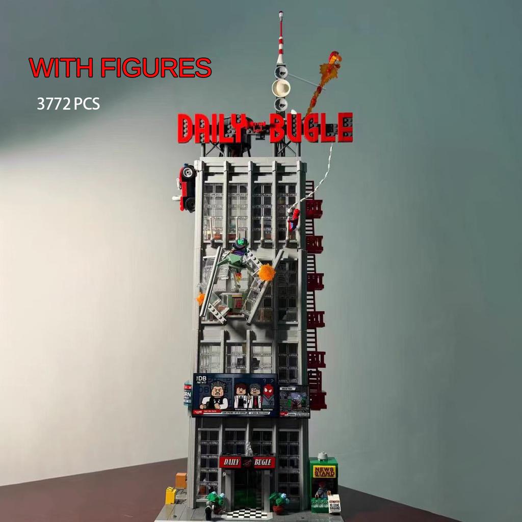 С Light Daily Bugle Building Classic Moc 76178 Дисплей Строительные Блоки Кирпичики Подарки на День Рождения Рождество Для Детей