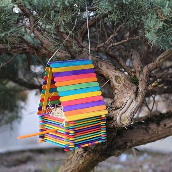 100 шт. палочек для мороженого палочки для мороженого с круглым краем деревянные палочки для лакомств