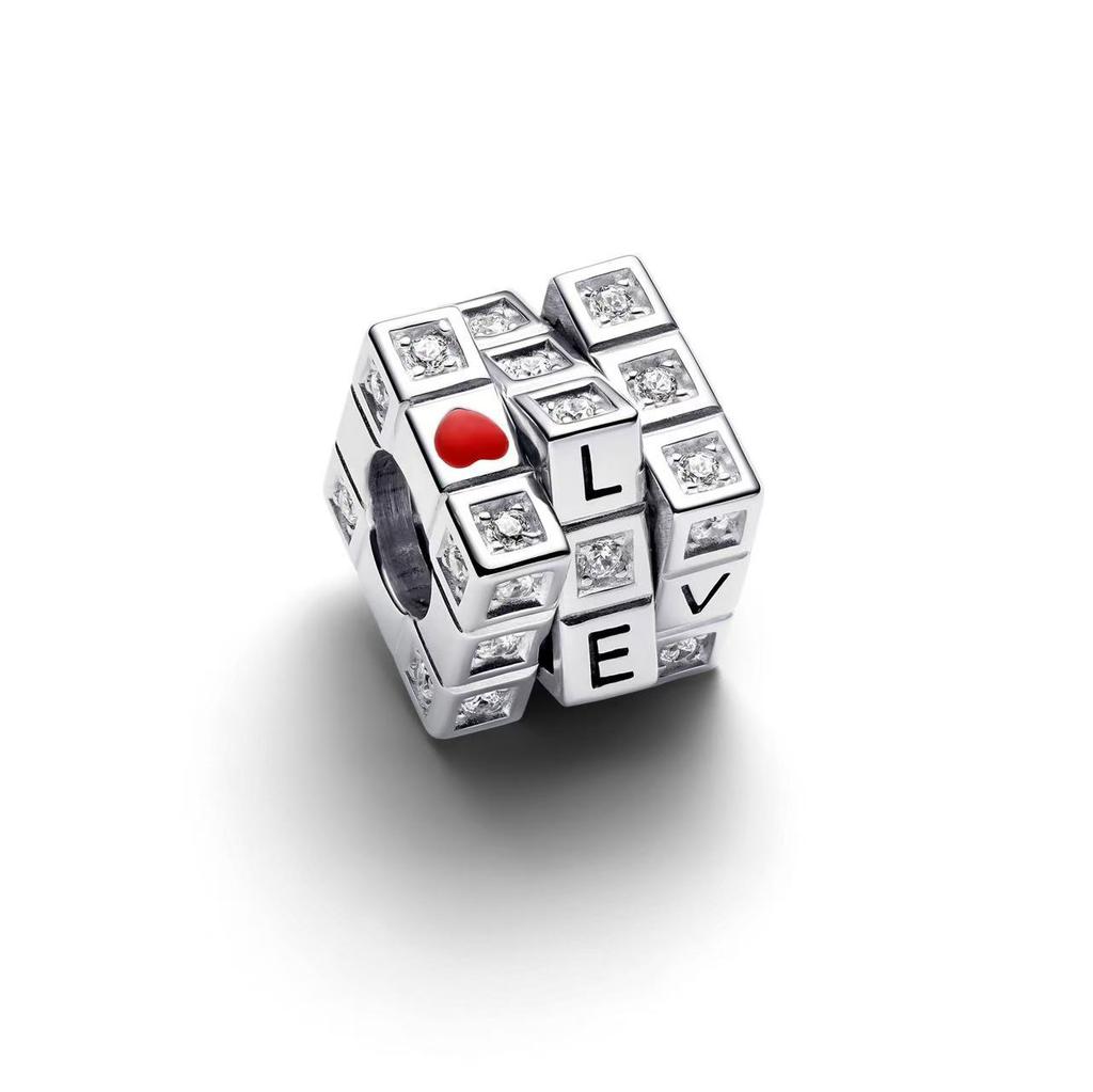 New in Flower heart landmark building Charm Beads Fit 925 Silver women Bracelet DIY Jewelry Gift