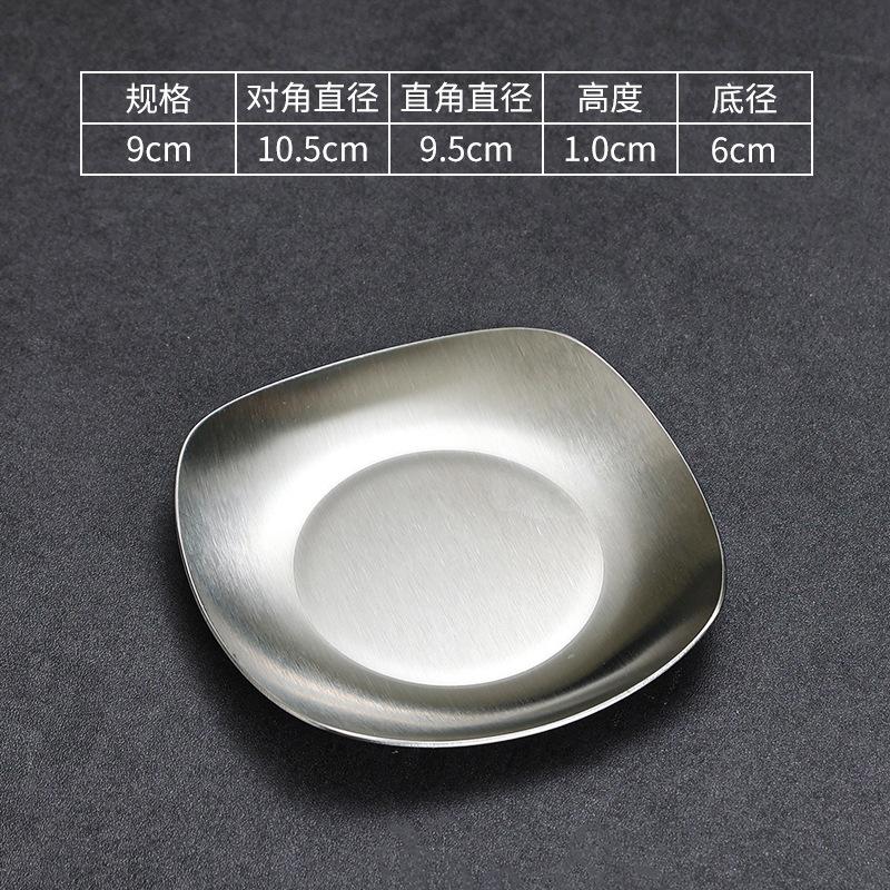 Korea 304 Stainless Steel Bone Plate Flower Side Barbecue Plate Hot Pot Dish Seasoning Bowl Restaurant Meals Divid Trays