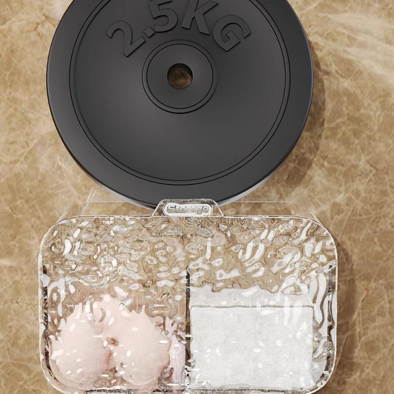 Многофункциональный органайзер для косметики с узорами ледника: Идеально для хранения в ванной без сверления отверстий. Коробка для хранения хлопка