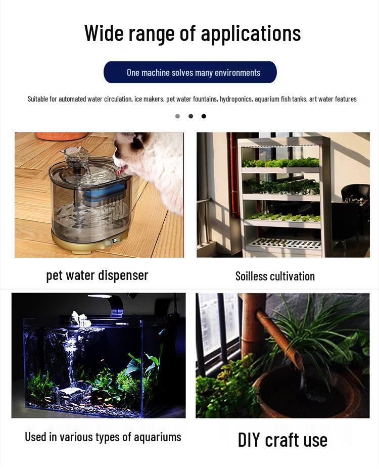 Фонтанчик для воды для питомцев с защитой от сухого хода и подсветкой - Насос постоянного тока 5В 1А для кошек