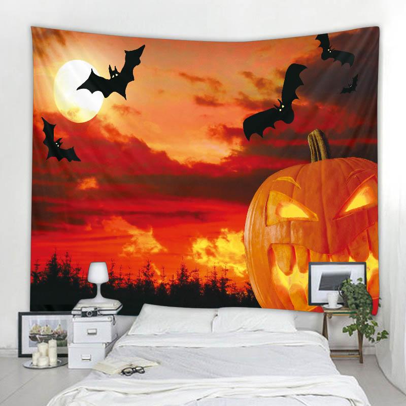 Домашний декор Хэллоуин Череп Тыква Гобелен Настенный Гобелен Сплетни Хиппи Колдовство Гобелен Украшение 230x180 см Tapiz
