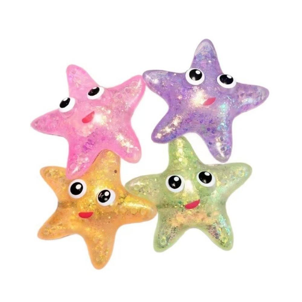Color Change Starfish Squeeze Toy Crystal Starfish Slow Rebound Toy Birthday Party Favors